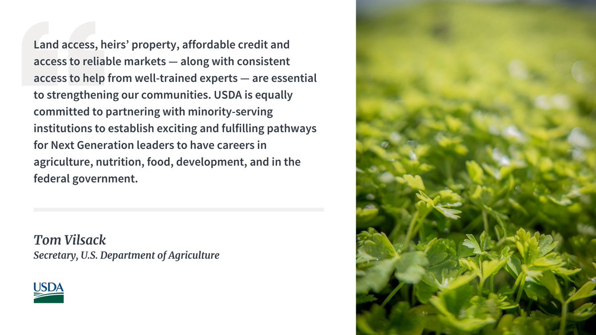 NREDAnews's tweet photo. The USDA has announced up to $550 million in funding to support projects that enable underserved producers to access land, capital, and markets, and train the next, diverse generation of agricultural professionals. https://t.co/I3Vj0uuTDb 

#USDA #NREDA #EconomicDevelopment https://t.co/lJNW6Fbhum