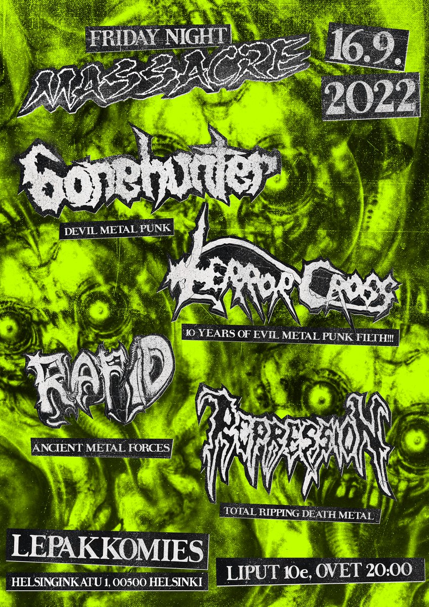 FedericoDotOrg's tweet photo. Live in Helsinki
#livemusic #gigposter #upcominggig #musicposter #music #musicfestival #festival #helsinki #finland #livemusichelsinki #livemusicfinland #metal #punk #livemetal #livepunk https://t.co/JMP1D3WSV1