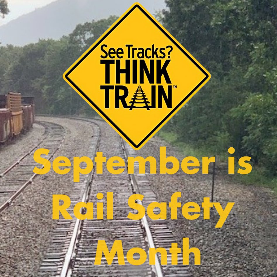 vapassengerrail's tweet photo. September is Rail Safety Month in Virginia! Did you know Virginia is home to over 3,000 miles of rail? This month, follow us to learn more about staying safe near trains and tracks. Visit https://t.co/1Jfvfgwpox and together we can #StopTrainTragedies https://t.co/6ydoihypEK