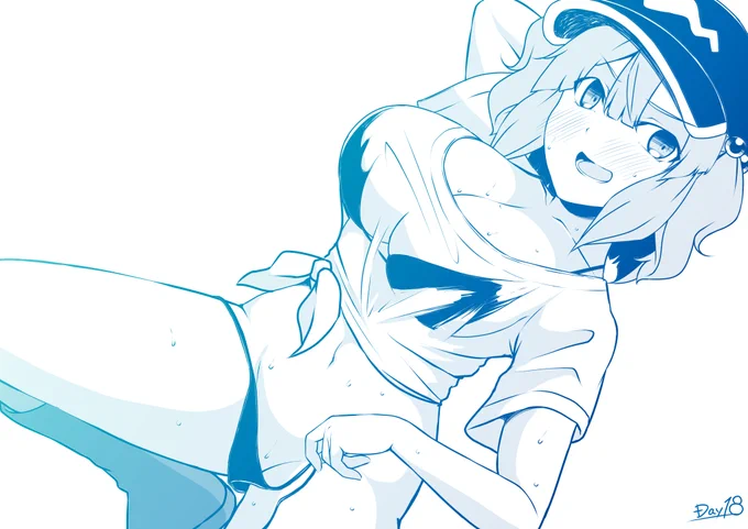 #100日チャレンジ
18日目のにとりさんです。透けっ 