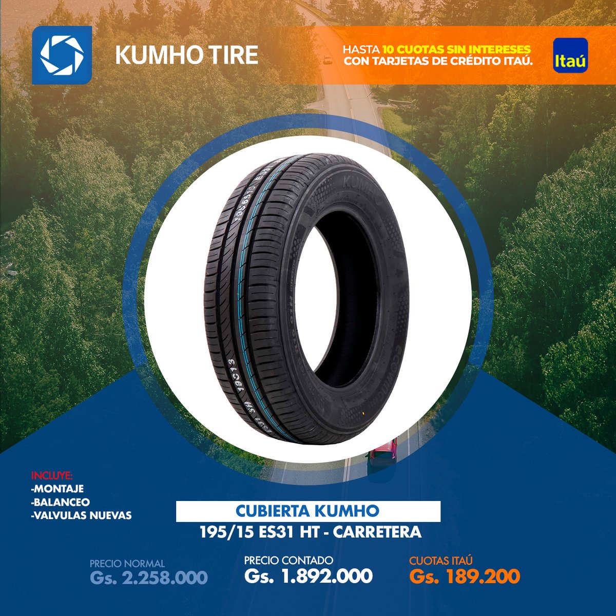 chacomer's tweet photo. El neumático #Kumho que tu auto se merece 👆🏼
¿Qué esperas para tenerlos? 📍📲 Conseguilas en https://t.co/YyVgKxeTme
#tunning #auto #mejorprecio #cuotas #chacomerpy #kumhopy #kumho https://t.co/IBqIBfVcR9
