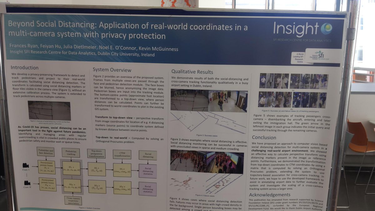 ImVIPconference's tweet photo. #RT @iprcs: RT @ImVIPconference: Julia Dietlmeier presented the timely research 'Beyond social distancing: application of real-world coordinates in a multi-camera system with privacy protection' implemented in the wild #IMVIP2022 at the @BCS_NI Poster S⦠https://t.co/2dApREsPS5
