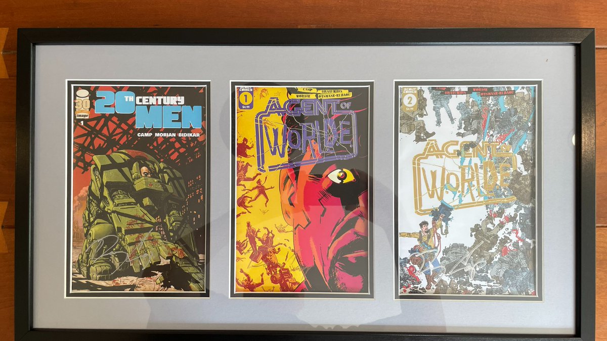 NMIHarris's tweet photo. If you happen to be into comic books, be sure to check out the latest from my brother-in-law @DenizCamp.  #20thCenturyMen and Agent of W.O.R.L.D.E. are all around phenomenal!  Got my signed copies!  

#NotChess https://t.co/04xp9vuVh2