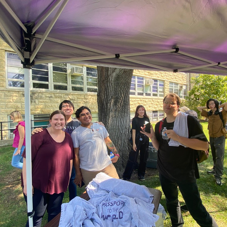 kstatespanish's tweet photo. It was great to reconnect with Spanish students at our Modern Languages mixer last Friday -- Prof. Bender was happy to take more selfies, this time with the historic buildings of K-State instead of Spain... 🤷♀️🏰 #SelfiesWithProfessors #EisenhowerElHermoso https://t.co/gFpMY2SjKL