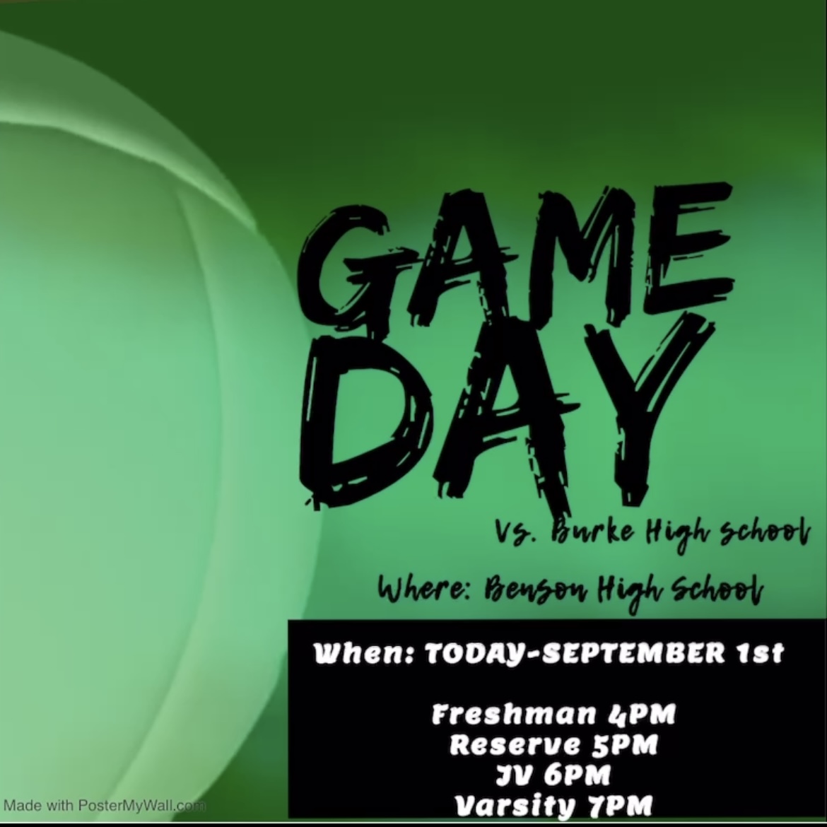 Benson_VB's tweet photo. ‼️🏐GAME DAY🏐‼️
Come out &amp; support the Benson Volleyball Squad as we compete in our 1st home game of the season tonight 🆚 Burke High School! 

We hope to see you there!💯🙌🏽🏐

#GoBunnies🐰
#WorkHardPlayHard https://t.co/cnszTRRqTa