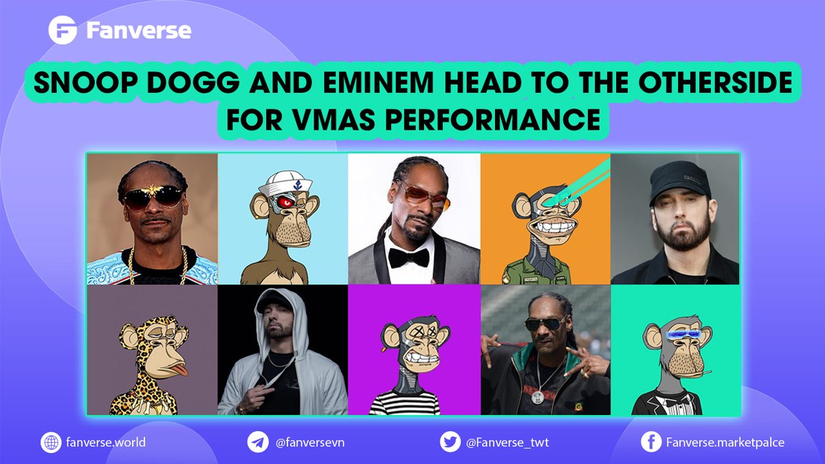 Snoop Dogg and Eminem Head to the Otherside for VMAs Performance 🎵
🎉For the first time in over a decade, the infamous rappers will demonstrate their talents at MTVs biggest music celebration. Marking the first time MTV has incorporated the metaverse into its star studded event.
