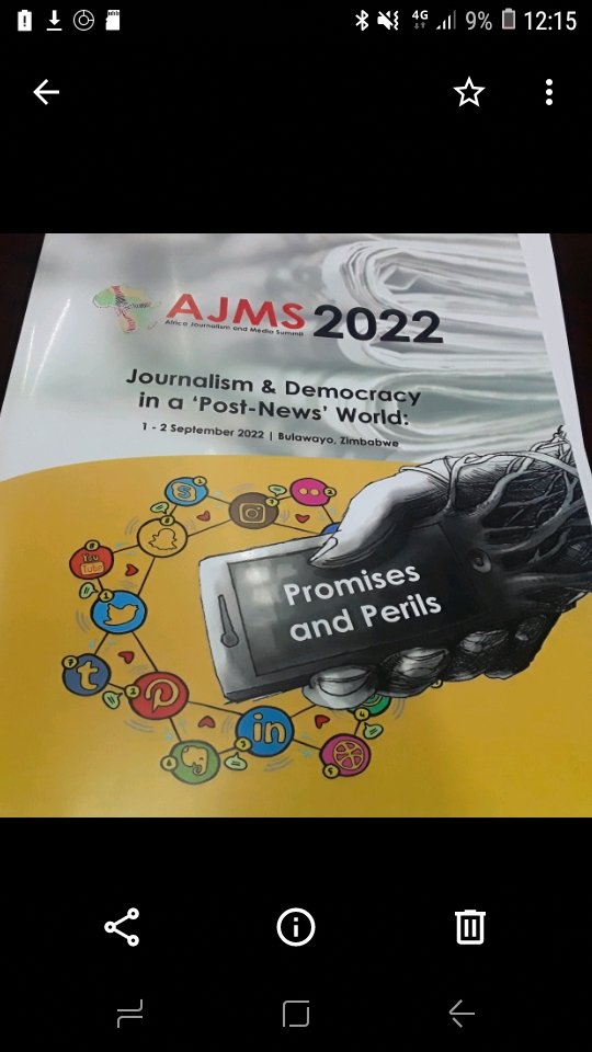 healthConnectZW's tweet photo. Interesting engagements at the ongoing African Journalism and Media Summit #AJMS2022 #promisesandperils @earthconnectzw @andile_tshuma @The_CBNews @communitypodium @ChichiLuciasi https://t.co/hzIYODkuGH