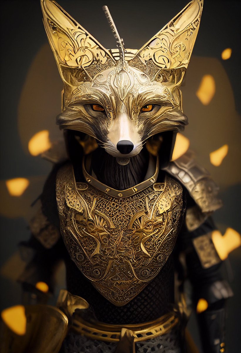capr_icom's tweet photo. Fantasy Fox knight by AI made by @midjourney #ai #AiArtwork #midjourney #midjourneyart #fox #foxknight #knight #fantasy #epic #epicarmor #armor https://t.co/zXGZ2ErZwF