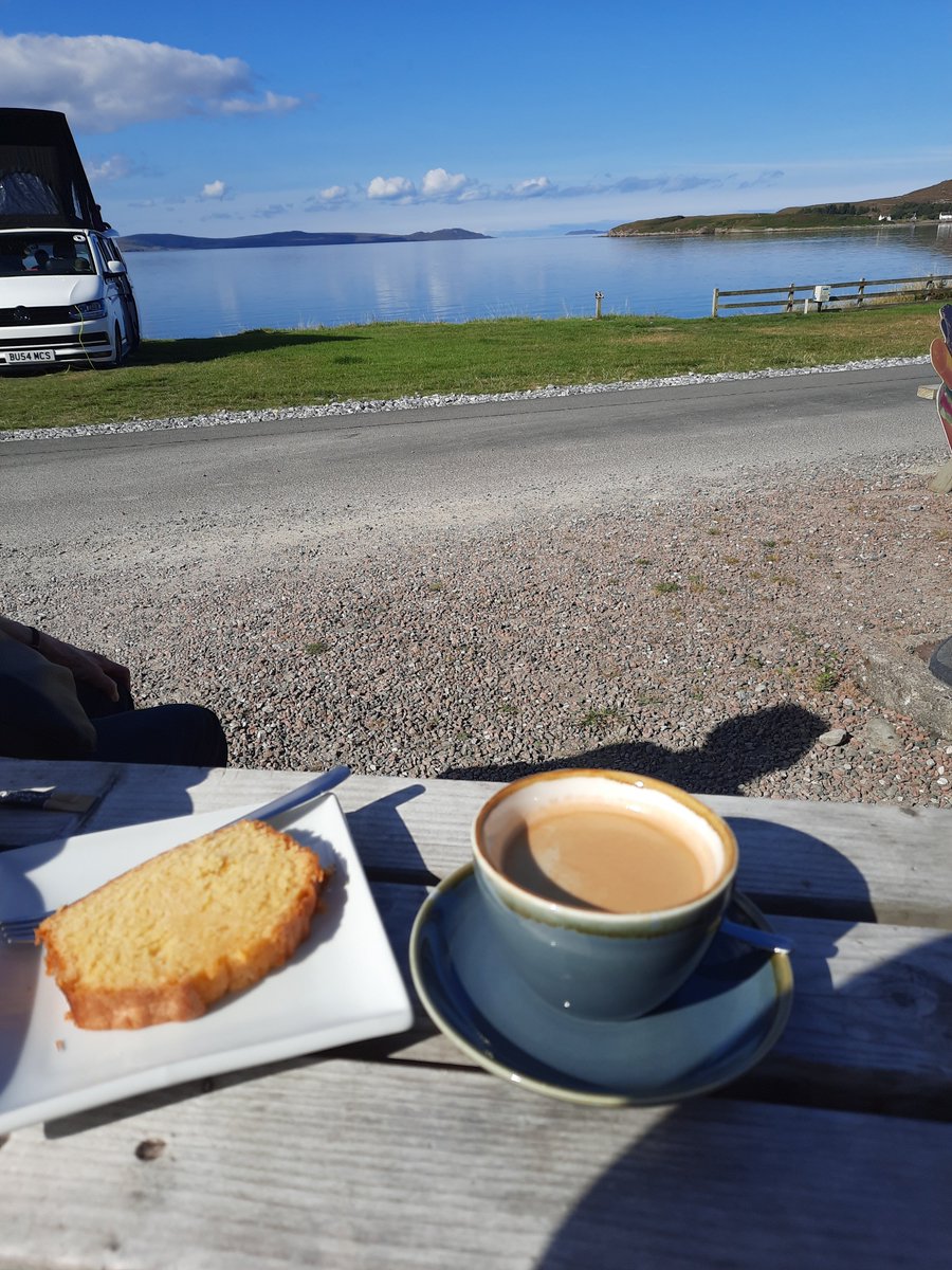 Current situation, it's a hard life but I just had to try the new cafe at #ArdmairBay #lemondrizzle