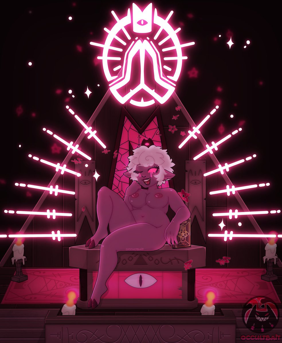 OccultBait's tweet photo. I can’t stop playing #CultoftheLamb #Fanart 🥴 https://t.co/KfhxRqzmA3