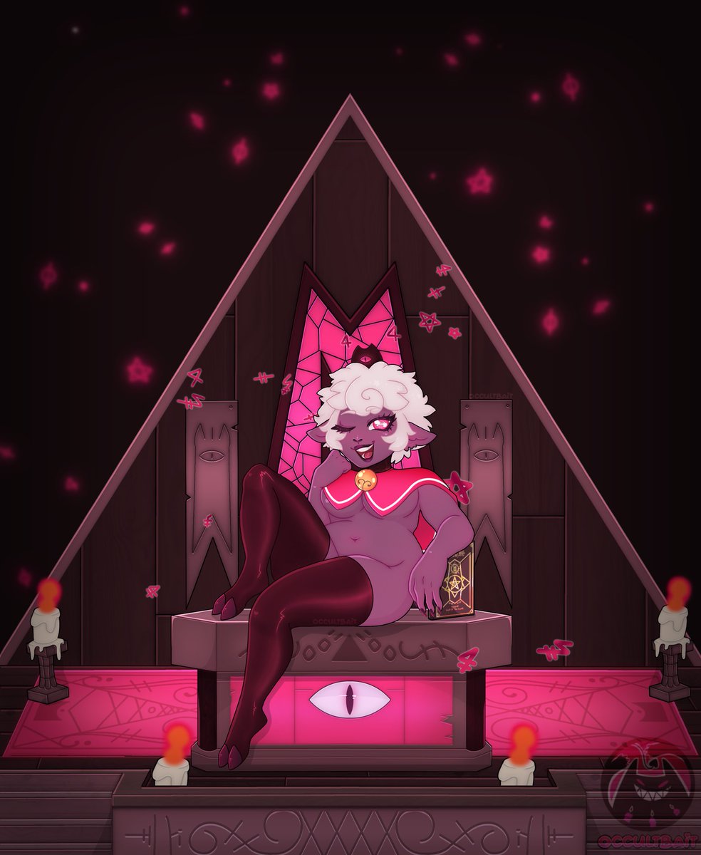 OccultBait's tweet photo. I can’t stop playing #CultoftheLamb #Fanart 🥴 https://t.co/KfhxRqzmA3