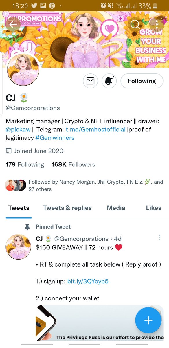 Tin_kooks's tweet photo. @crypto_inez @Gemcorporations Done https://t.co/5pPuhkE4pt