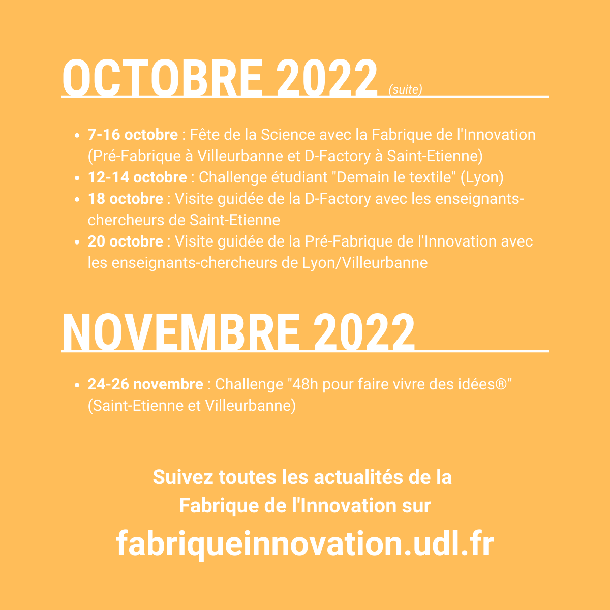 C'est la #rentrée ! 👀Visites guidées, challenges étudiants, projets au #FabLab... Découvrez le programme des prochains mois à la Fabrique de l'Innovation 👇
#innovation #entrepreneuriat <a href="/UniversiteLyon/">Université de Lyon</a> <a href="/Univ_St_Etienne/">Université Jean Monnet Saint-Étienne</a> <a href="/UnivLyon1/">Université Lyon 1</a> <a href="/insadelyon/">INSA Lyon</a> <a href="/FablabAsTech/">AsTech</a> <a href="/zoomacom/">zoomacom</a>