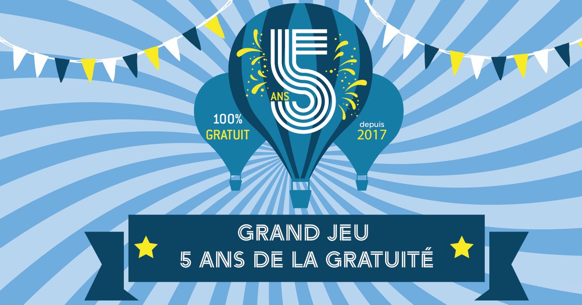 Reseautanlib's tweet photo. #GrandJeu5AnsGratuité #Tanlib 

A l'occasion du 5ème anniversaire de la gratuité, Tanlib lance un grand jeu rendez-vous le samedi 3 septembre place de la brèche pour jouer ! https://t.co/AjET32hfAr