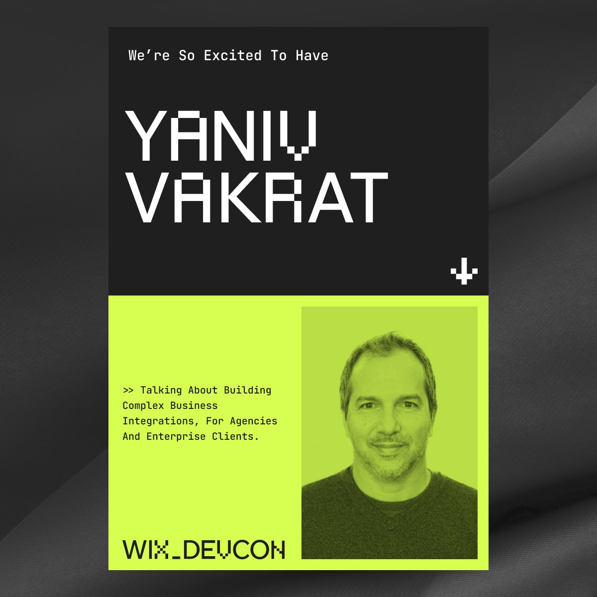 Wix's tweet image. Next week at #WixDevCon2022: Yaniv Vakrat, our Chief Business Officer, will give his keynote about how freelance, agency and in-house enterprise developers can all use Wix to engineer more complex projects than ever before.

Join us: wixdevcon.com
