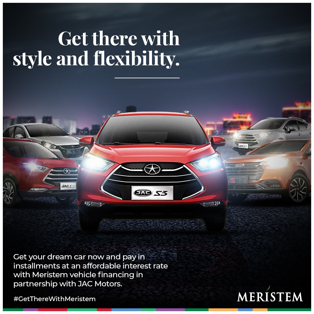 MeristemNigeria's tweet photo. You can now achieve that goal of getting your dream car while paying in installments.
With our affordable interest rate on Vehicle Financing, your dreams are much more reachable.
Call 0700-MERISTEM to get started today.
#GetThereWithMeristem https://t.co/gqfFcvS4N1