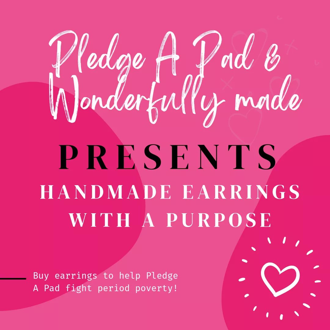 PledgeAPadSA's tweet photo. We are excited to announce the launch of our very own earring designs made by @won.derfully_made 😍🥰
.
SWIPE FOR MORE INFO 》》》
.
Please buy one of the 3 designs and help us to raise funds so that we can #fightperiodpoverty 💕✨
.
For any enquiries or to order , DM us🥰 https://t.co/g9Nmj6tRc1