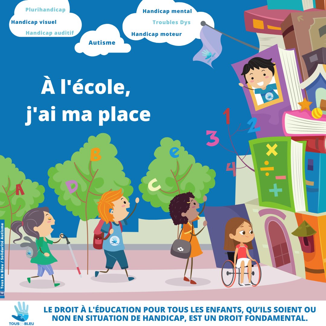 Bonne rentrée scolaire à tous ! 🎒🖍️✂️

Pensons à ces enfants concernés par le handicap qui seront pour certains, hélas, encore aujourd'hui sur le banc de touche au lieu d'être sur le banc de l'école.

Famille ne lâchons rien 💙 #rentreescolaire #handicap #autisme #tousenbleu