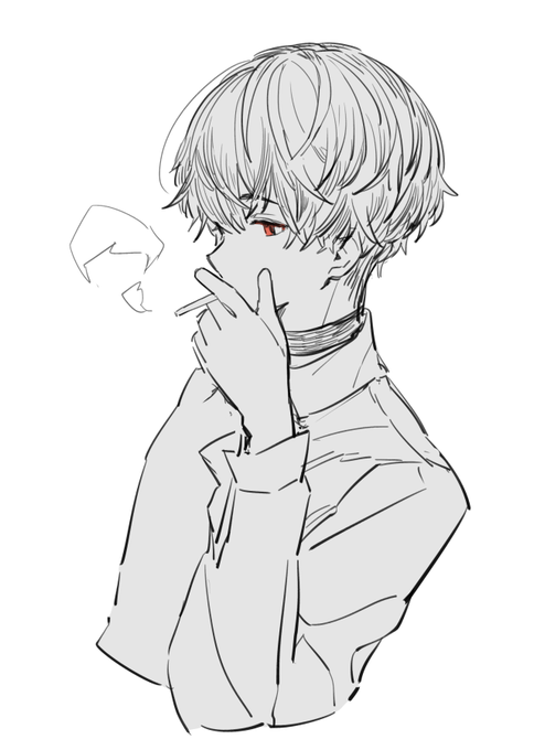 うちのには珍しい喫煙者 