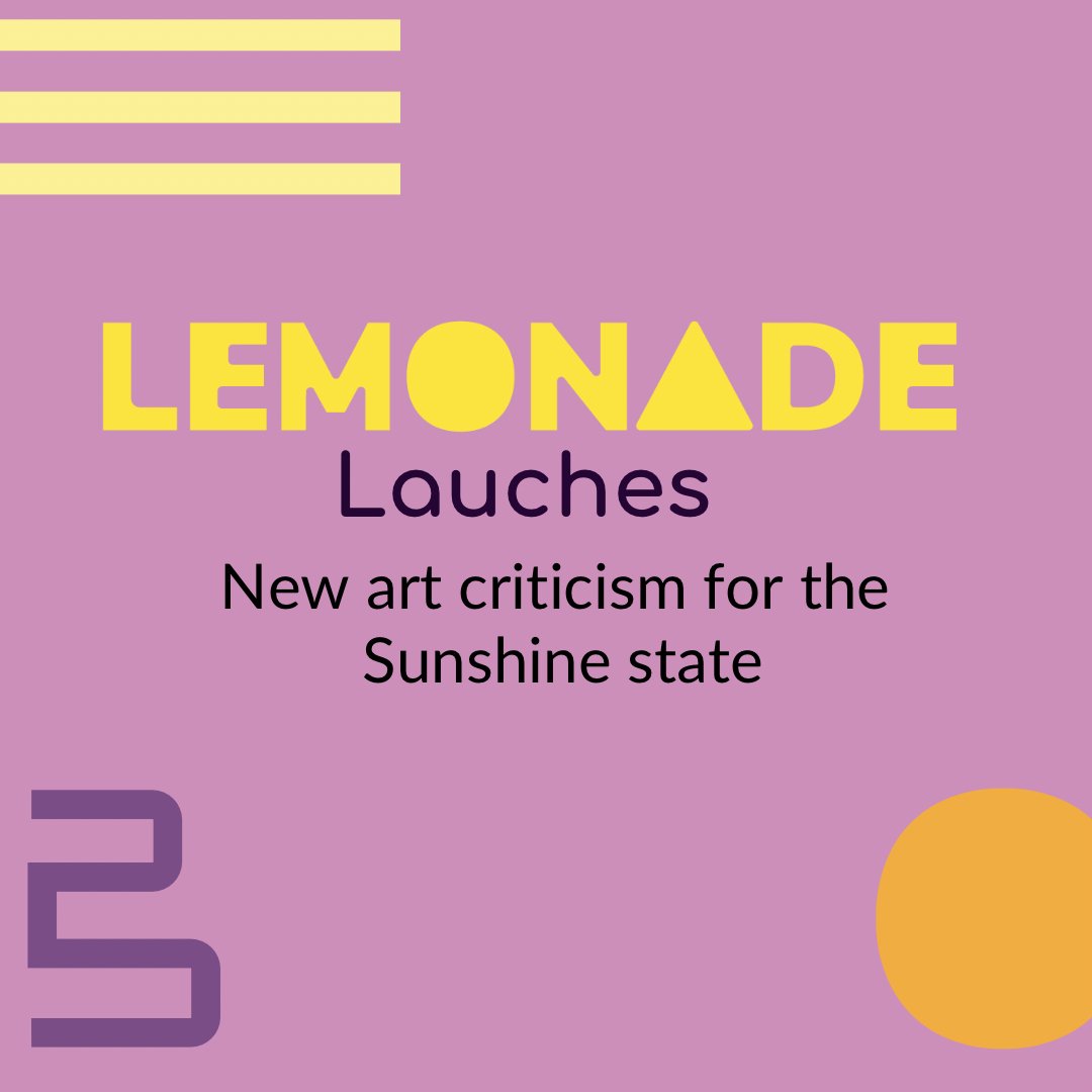 elliottbledsoe's tweet photo. Congratulations to @DrMayhew on launching Lemonade, a new art criticism platform. 😻
#LemonadeLetters #LettersToArt #ArtReviews #ArtCriticism https://t.co/GcCvItZQTB