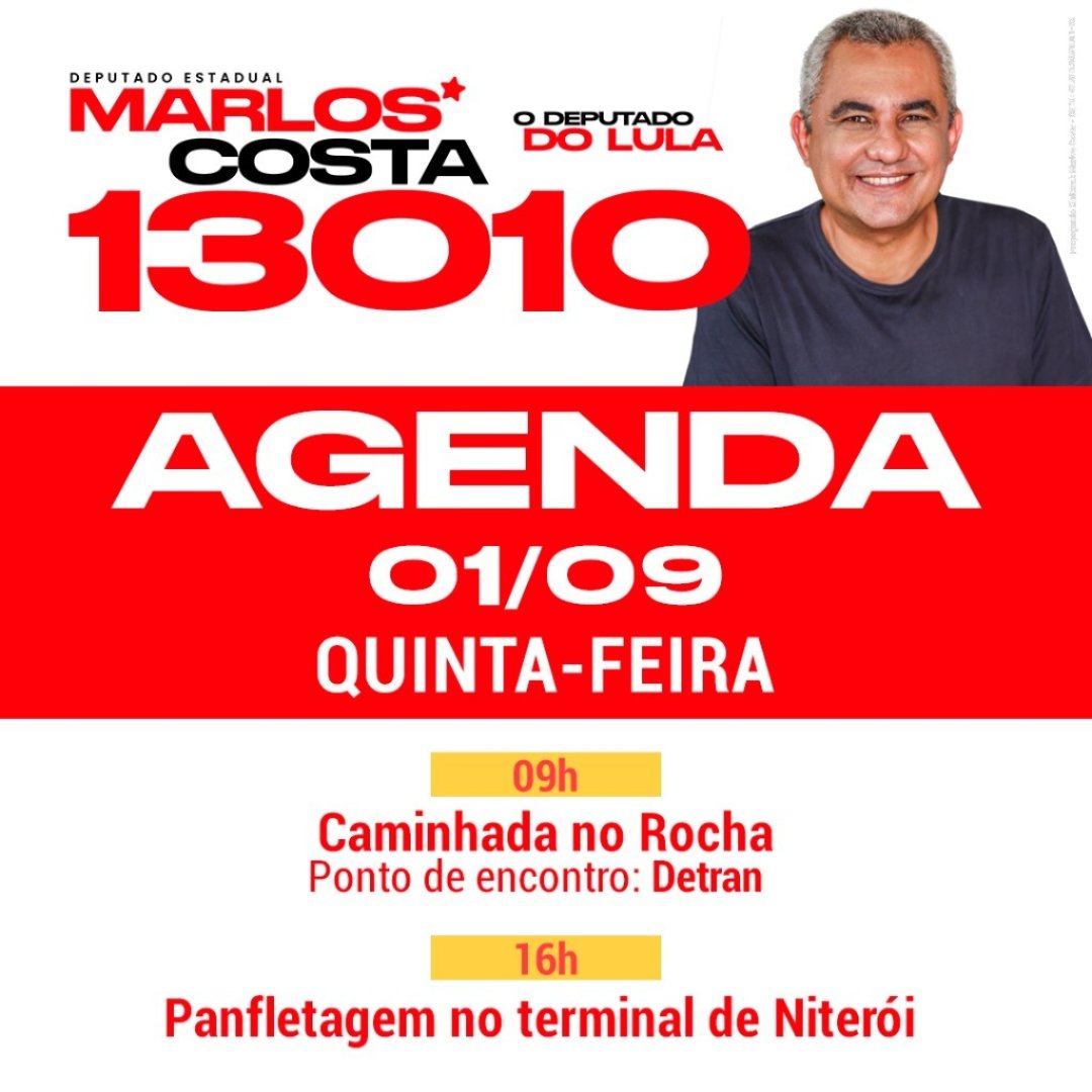 marloscosta's tweet photo. Bom dia, pessoal! Vamos para a rua eleger Lula e Marlos! 

Nossa atividades de hoje começam daqui a pouco, às 9h, com uma caminhada pelo bairro do Rocha, em São Gonçalo. 
Vamos juntos! #odeputadodolula https://t.co/zugRNNMMBU