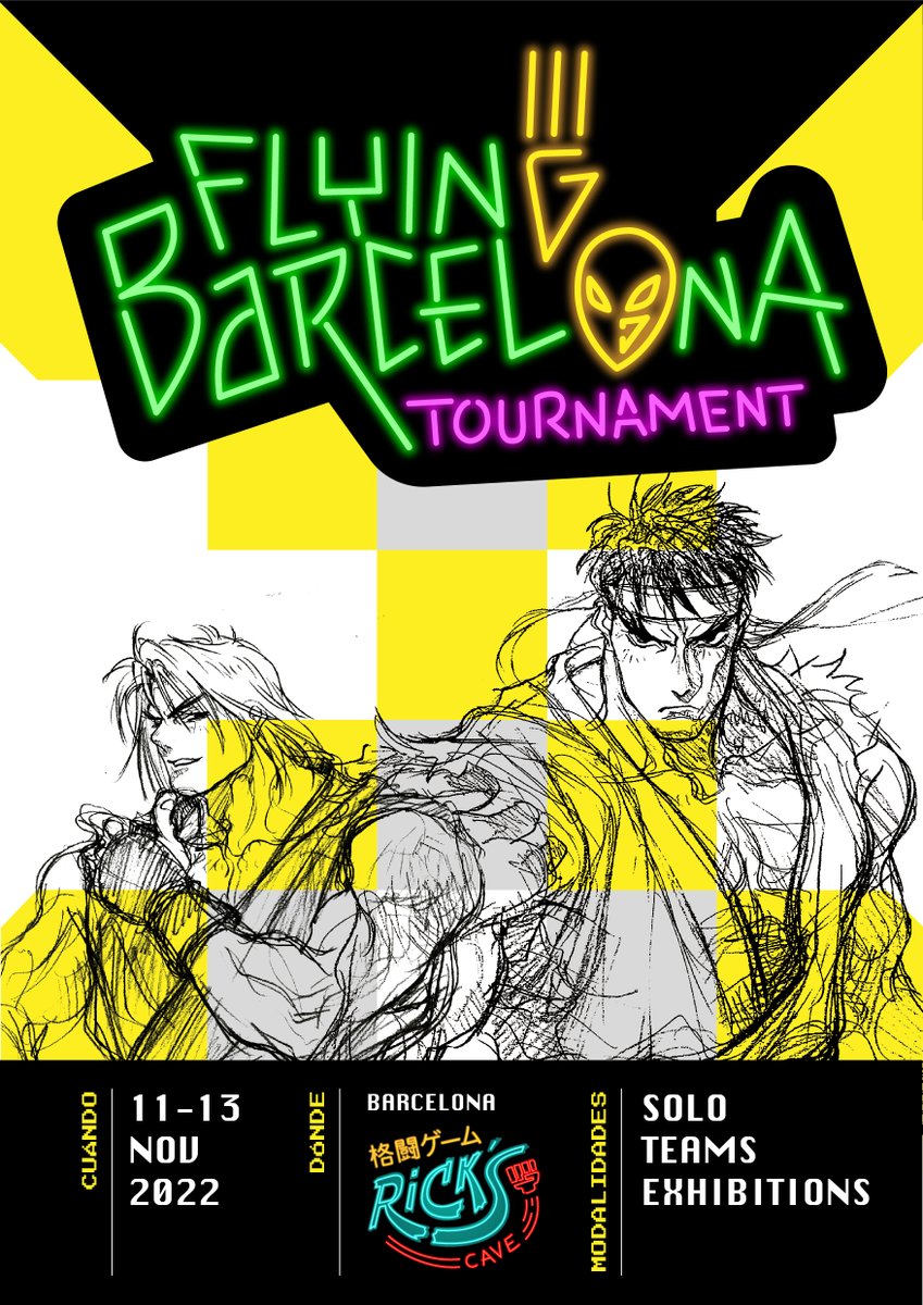 2XBCN's tweet photo. Flying Barcelona Tournament is back!
The #FBT22 tournament will be held on November 11 to 13th, at @RickiTTT's cave in Barcelona, located near Plaza España.
Fri: Free Play
Sat: Solo Tournament
Sun: Teams 3vs3
Sign up here: https://t.co/5LCodORqU6 https://t.co/aPjvjbADAz