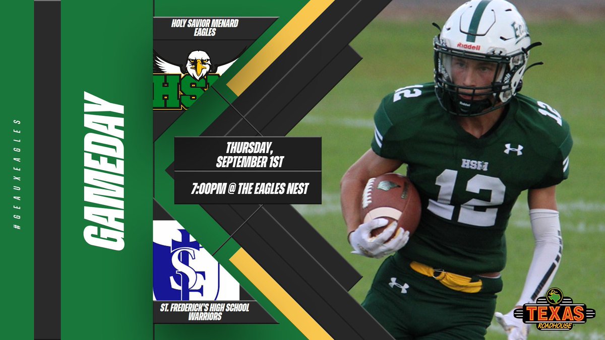 Season Opener Tonight at the Eagles Nest! Eagle Nation Come out and Support tonight as we take on St. Fredericks Warriors. Tickets still available at SlocalTix.com. #GeauxEagles #EagleNation