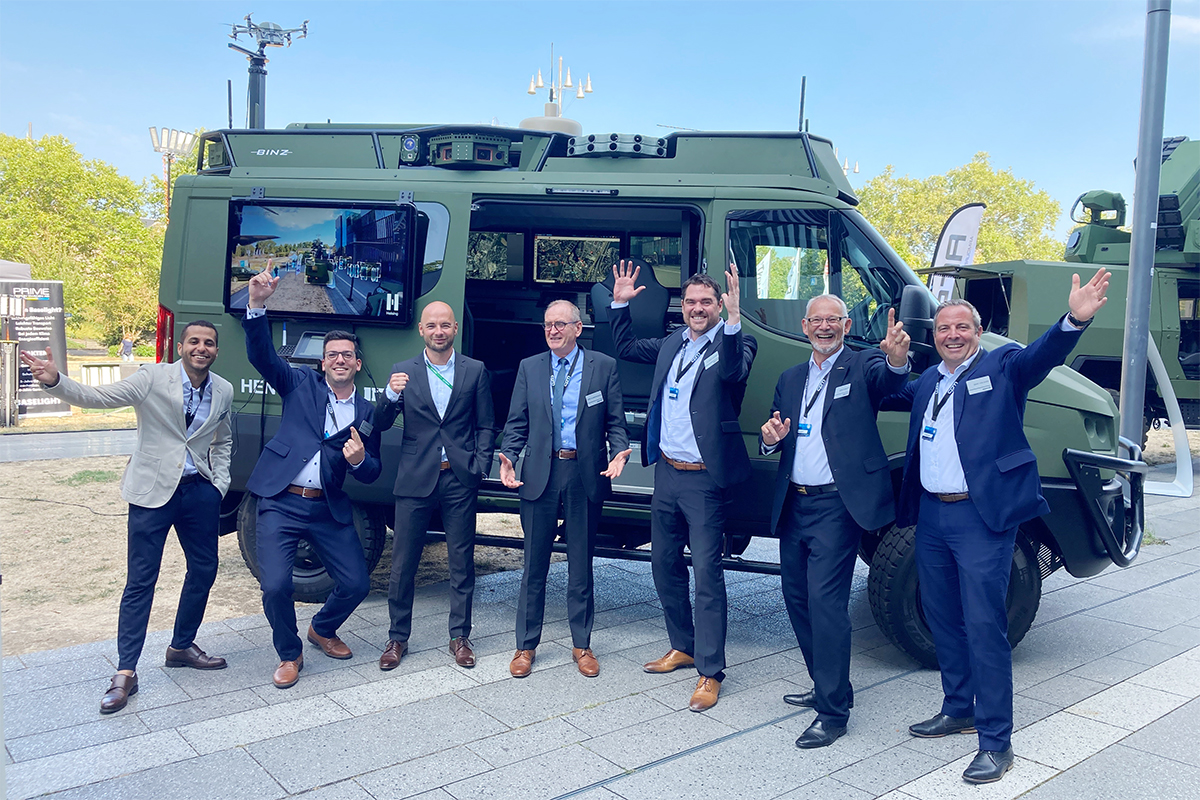 hensoldt's tweet image. At the User Forum Armament &amp;amp; Utilization #RüNet, @HENSOLDT presents its sensor solutions from all domains. If you are around, visit us at booth no. 19 and see our latest technologies in areas like #airborne electronic attack, ground-based air #defence and #datafusion. #Bundeswehr