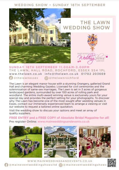 We're appearing at The Lawn for their open day on Sunday 18th September from 11-3.  Come along and discuss your wedding day plans and talk music with us.🎶🥂 #weddingmusic #weddingceremony #weddinginspiration #thelawnsrochford #kentweddingawards #bridetobe #bridetobe2022