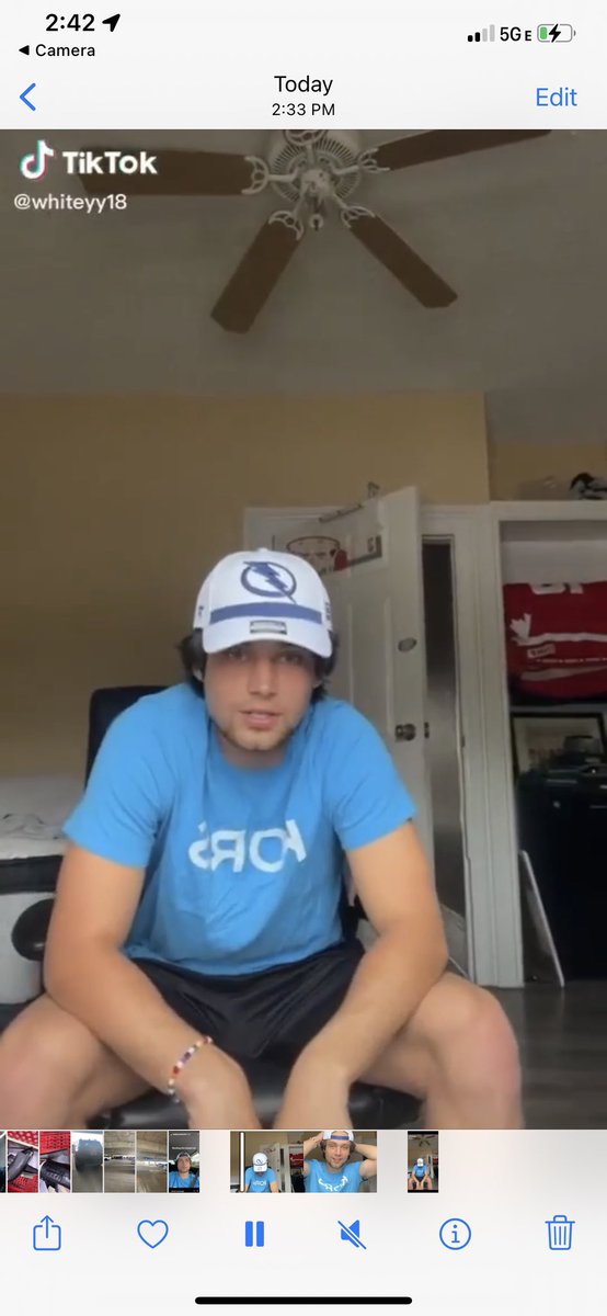 lklagle's tweet photo. He is wearing the hat i bought him!! He found it and now waiting on the jersey  to make an appearance!! Makes me so happy love you William White https://t.co/QJNGTkEKob