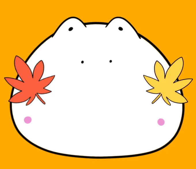 こんばんはまだまだ紅葉には早いけど9月ですね～もちねこトプ画9月「お散歩日和にな～れ」#イラスト 