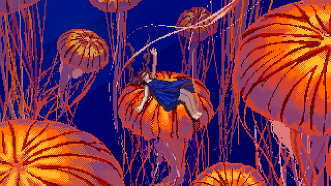 赤海月 #pixelart 