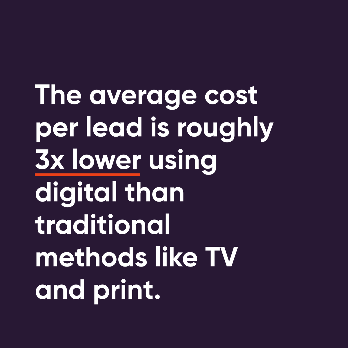 201Digital's tweet photo. Is your business still investing in TV and Print as your main marketing channel? #marketing #leads

Digital is vastly more efficient than traditional marketing. The average cost per lead is roughly 3x lower using digital than traditional methods like TV and Print. https://t.co/YjzYd19hFP
