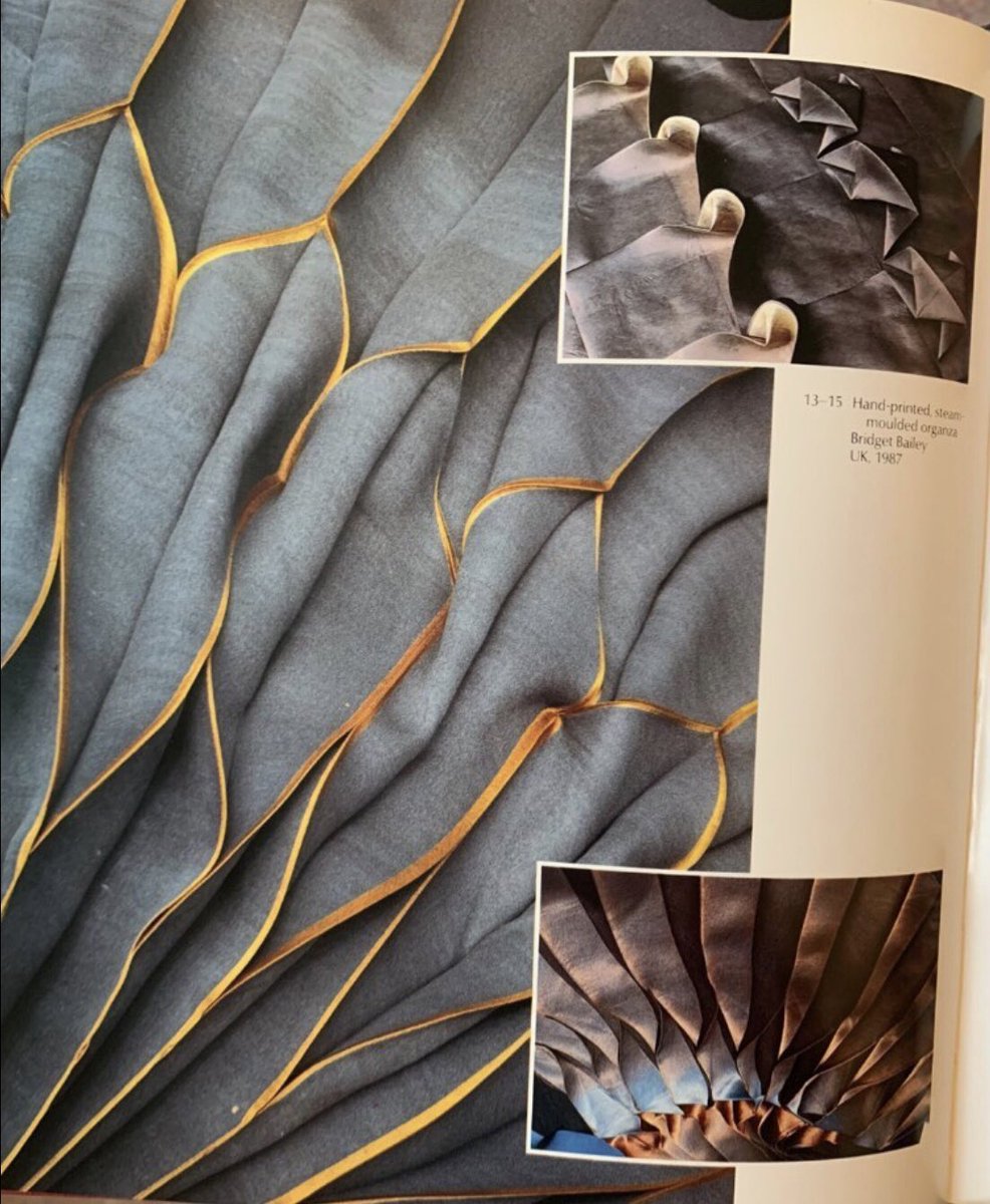 BridgetBailey3's tweet photo. This was a fabric from 1984. I started my career as a pleater.
I’m having a look back at my textile beginnings as I’ve been planning a couple of in-person talks for two Embroiderers guilds.
#thenewtextiles
#chloecolchester
#inthebeggining
#careertalks
#lifeasamaker https://t.co/oMhA6Lmane