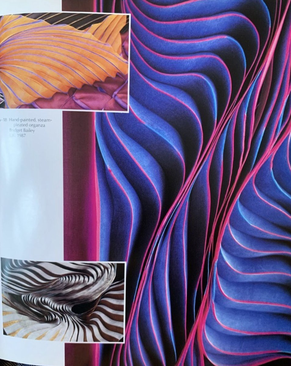 BridgetBailey3's tweet photo. This was a fabric from 1984. I started my career as a pleater.
I’m having a look back at my textile beginnings as I’ve been planning a couple of in-person talks for two Embroiderers guilds.
#thenewtextiles
#chloecolchester
#inthebeggining
#careertalks
#lifeasamaker https://t.co/oMhA6Lmane