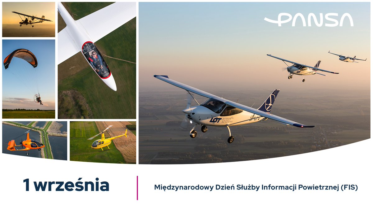 PANSA_PL's tweet photo. 1 września swoje święto obchodzą informatorzy Służby Informacji Powietrznej (FIS). To oni każdego dnia utrzymują łączność ze wszystkimi pilotami w przestrzeni niekontrolowanej. Dziękujemy im za wymagającą i nieocenioną pracę przez całą dobę, 365 dni w roku. #FIS #pansa #pazp #GA https://t.co/VEICEieFqI