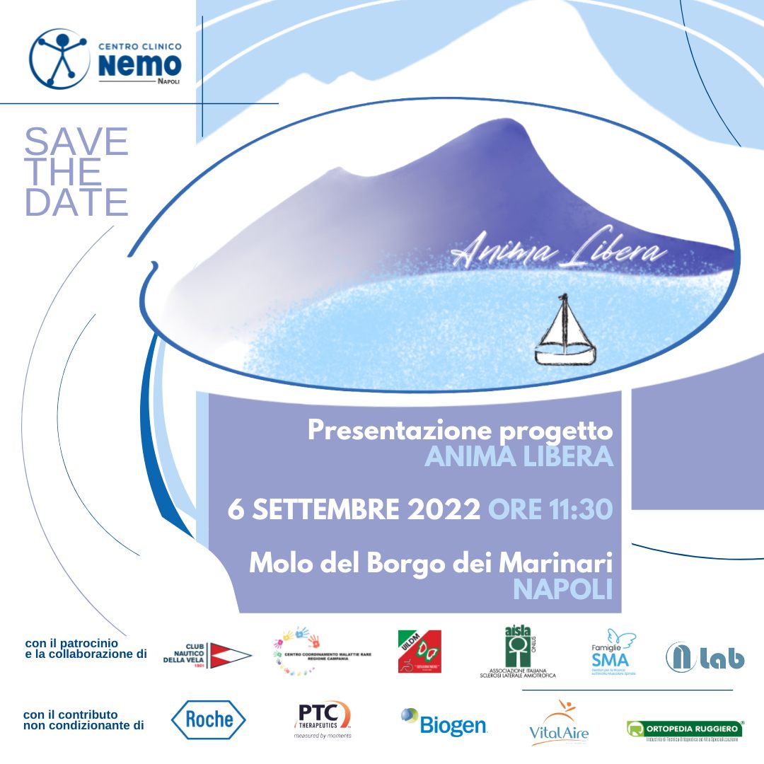 UILDMnazionale's tweet photo. Quando il sapore del mare si unisce al desiderio di scoprire nascono progetti come “Anima Libera”, che verrà presentato il 6.9 a Napoli @CentroNemo #nemolab #ClubNauticoVelaNapoli @aislaonlus @famigliesma #UILDMArzano @RocheItalia @PTCBio @biogen #VitalAire #OrtopediaRuggiero https://t.co/OPy3R86WxH