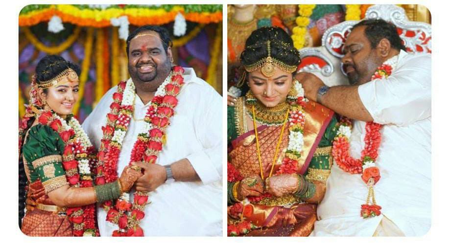 sekartweets's tweet photo. Producer #LibraProductions #RavindharChandrasekaran  &amp; actress #Mahalakshmi got married today. Congrats @fatmanravi &amp; Maha. https://t.co/D8unvQlgyE