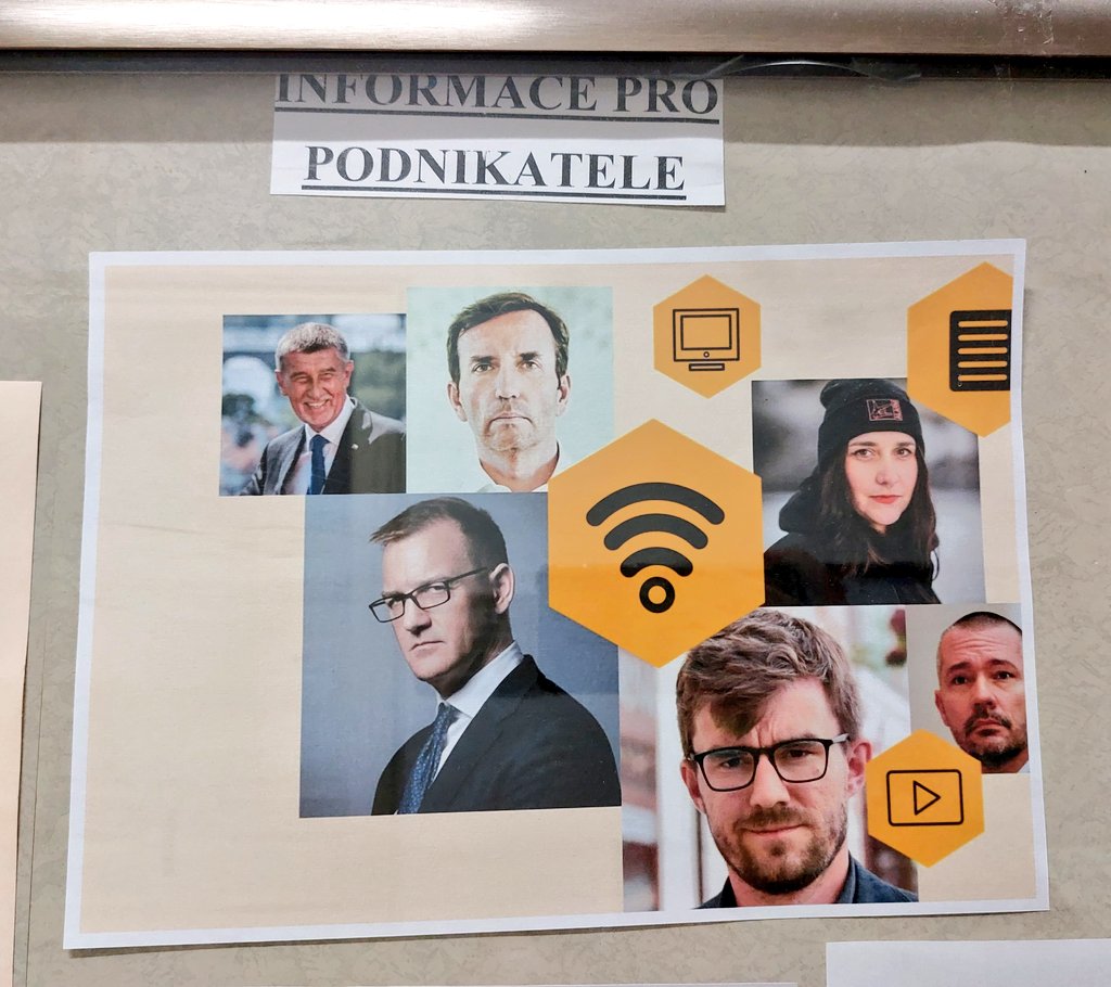 nejapnaaa's tweet photo. Ilustrační obrázek na nástěnce živnostenského úřadu. Tak já nevím, mám chtít být radši jako @AndrejBabis  nebo @A_Rychlikova 🤔 https://t.co/aLFDdwZLbw