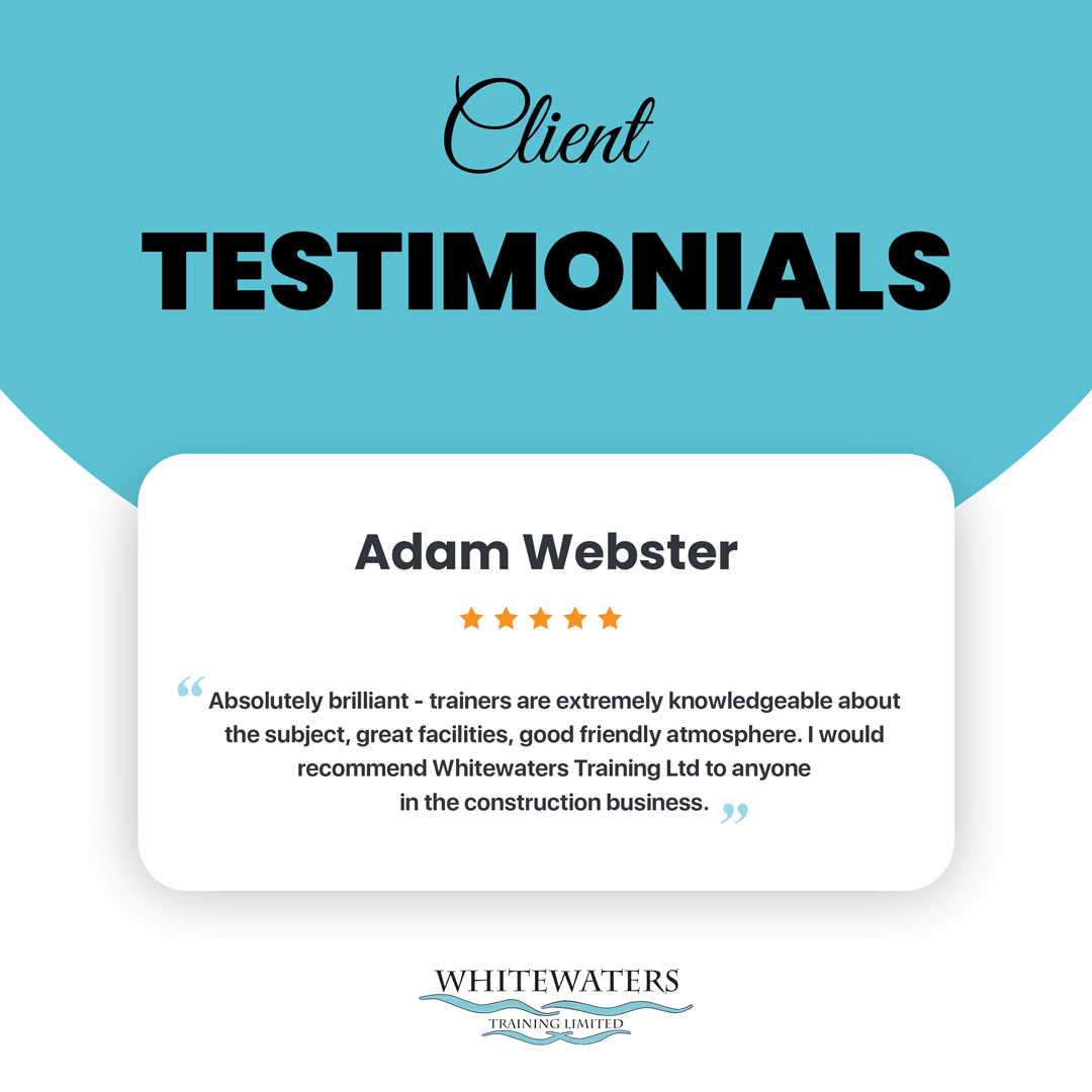 whitewaterstrai's tweet photo. We are always so appreciative of the testimonials we receive from our clients.

#happyclient #constructionuk #constructionexperts #training #courses #Review https://t.co/jwPVHaPhTe