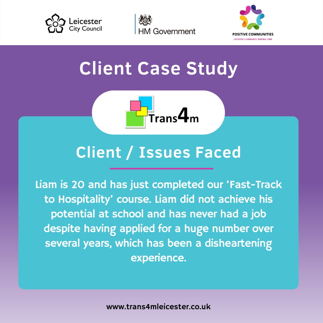Positive_Coms's tweet photo. @trans4mleics has been providing pre-employment support for young people in Leicester who are NEET to address barriers to employment. 

This young person has truly benefitted from their services.

Learn more about Trans4m: https://t.co/o4XjoSQPyi https://t.co/c8lzcKOzpL