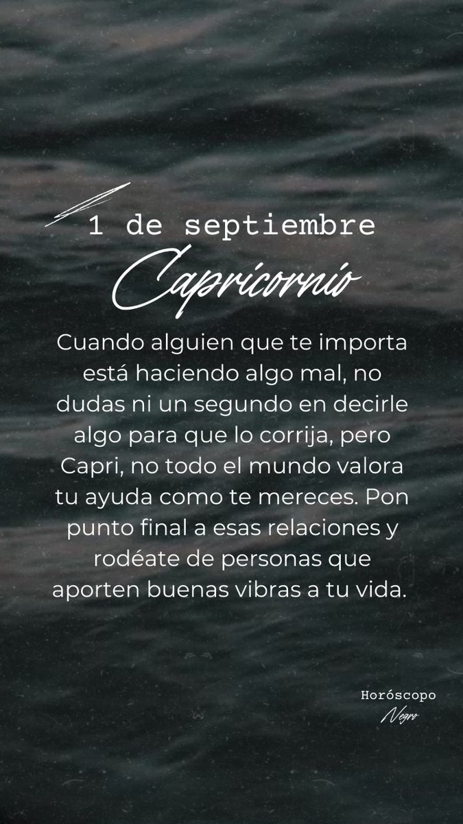 capricornio_hn's tweet photo. El horóscopo diario del 1 de septiembre para #Capricornio ♑🔮✨ #horoscoponegro https://t.co/AnmRFy4gBJ