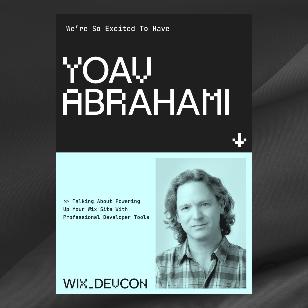 Wix's tweet image. .@yoavabrahami, Head of Velo at Wix Code, will be giving his developers keynote at #WixDevCon2022 next week.
Dive into an overview of the evolution of opportunities for devs on Wix, and where the developer experience is heading from here.

Register at wixdevcon.com
