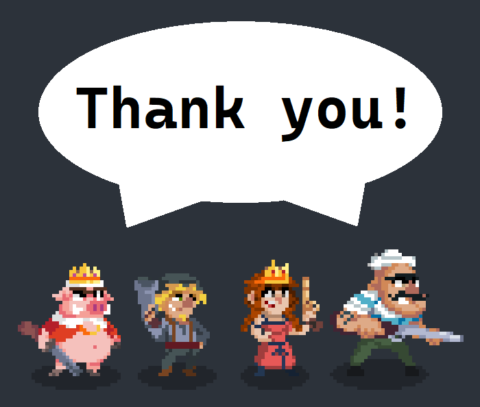 DeKoServidoni's tweet image. 🏴‍☠️Hello everyone! After a successfull early version test period, I&apos;m here to thank you all that spend time to play and give me feedback! You&apos;re awesome! Now lets go to the next phase!

#indiegames #gamedev #gamedevelopment #indiegame #indiegamedeveloper #IndieDevs #KingsVsPirates