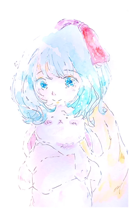「今日もおつかれさまです」#イラスト #透明水彩 #絵描きさんと繋がりたい #art #illustration #watercolour 