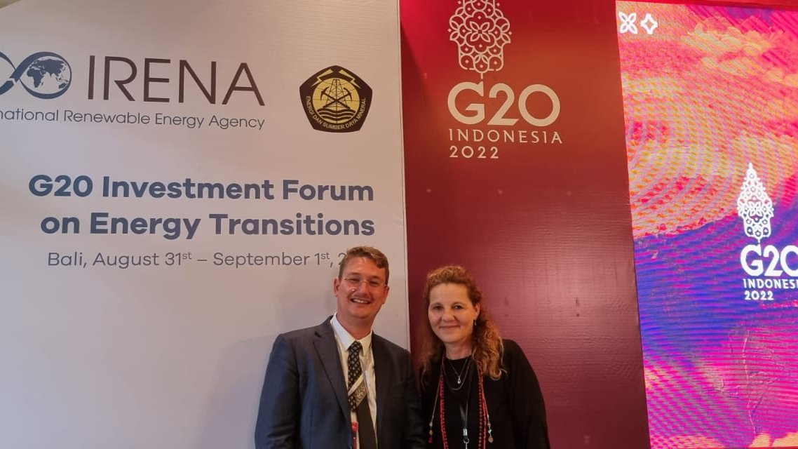 Pleasure meeting <a href="/ruralelec/">Alliance for Rural Electrification</a> <a href="/david_lecoque/">David Lecoque</a> at <a href="/IRENA/">IRENA</a>’s G20 #EnergyTransitions Investment Forum #G20Indonesia. As a member of <a href="/IRENA/">IRENA</a> #CoalitionforAction Steering Group, his inputs have been valuable in facilitating dialogue on trends &amp; best practices in sustainable energy industry