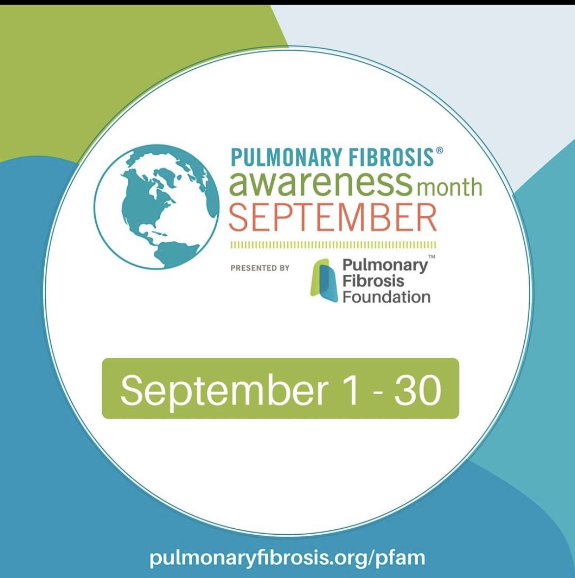 Pulmonary fibrosis awareness month starts today 💚💙