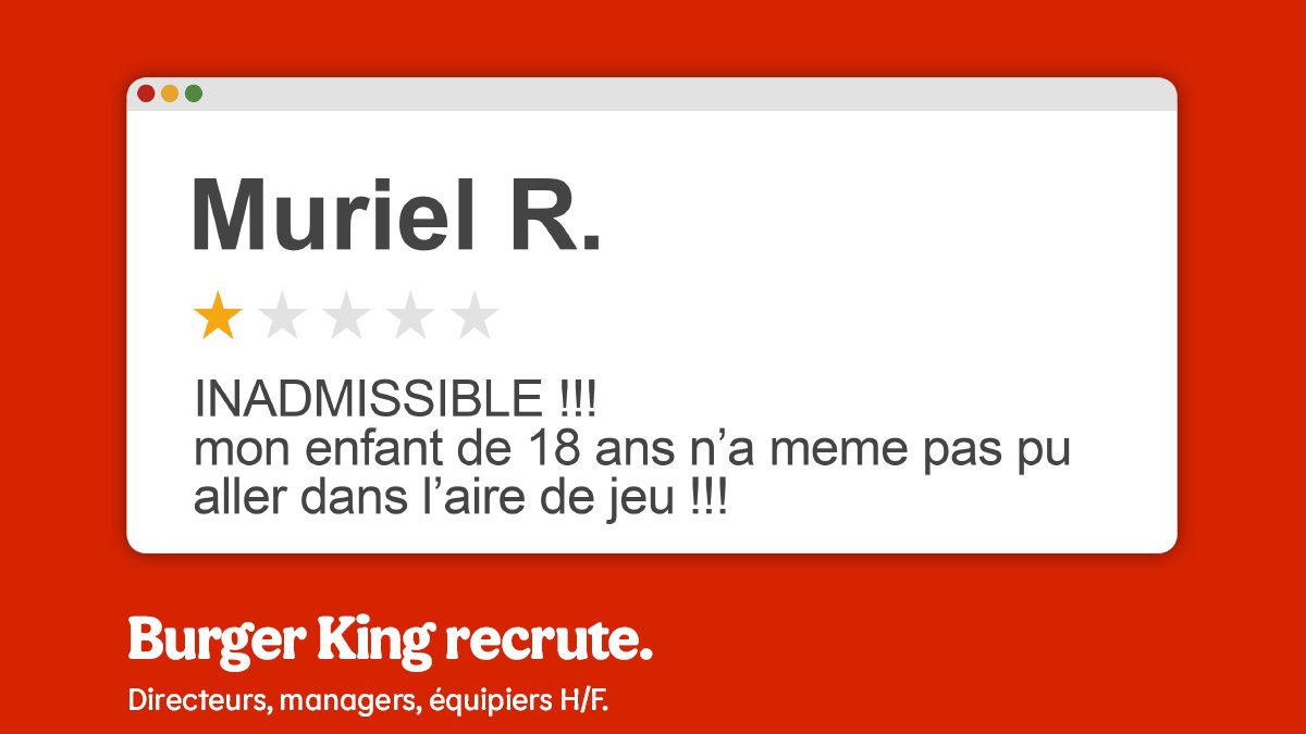 BurgerKingFR's tweet image. À son âge, il ferait mieux de postuler chez nous.