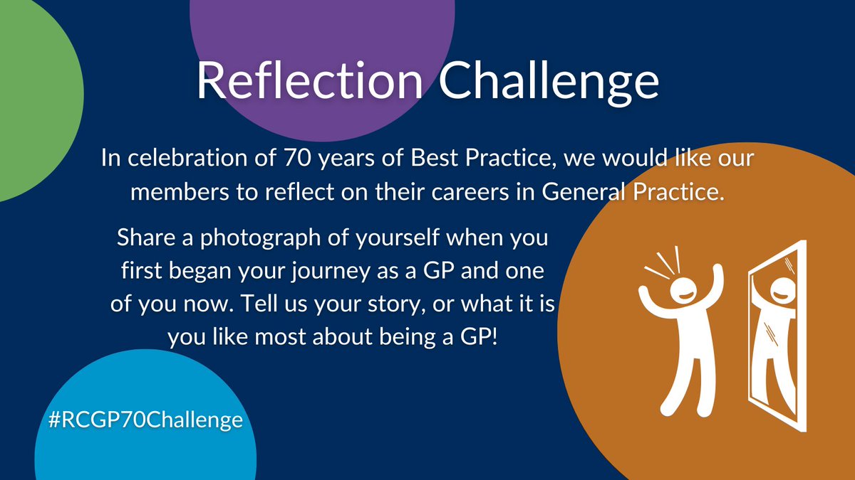 Then-and-now: Let's dig out the photo albums and reflect on your career in General Practice! Our next 70th Birthday Challenge starts today until the end of September, asking members to reflect on their journey as a GP. Share yours with #RCGP70Challenge