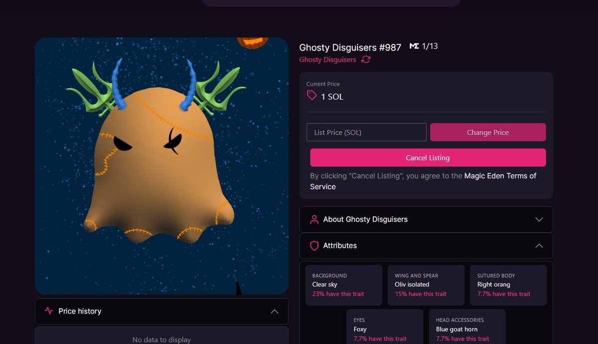 ZezoNFTdev's tweet photo. I got this amazing ghosty disguiser. I might be the first one to buy it so I am very optimistic about this project. 
#GDisguider #NFTCommunity #nftmemes  #NFTGiveaway #NFTs #NFTartist #nft #NFTCommunity #NFTartists #NFT #NFTGiveaway #NFTFriends https://t.co/tH7LsLyDVu